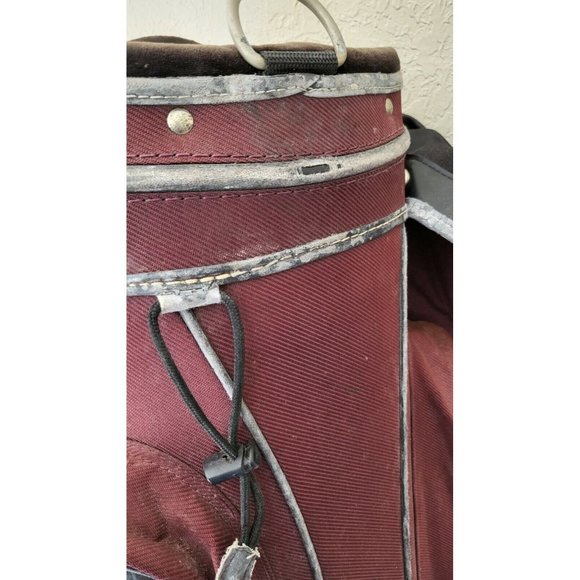 Callaway Burgundy 6-Way Women's Cart Golf Bag w/ Rain Cover Fair Condition - Picture 10 of 10